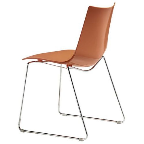 Chaises Zebra piètement traîneau peint ou chromé lot de 2 S-CAB - Image 3