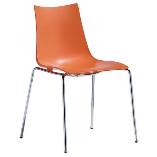 Chaises Zebra 4 pieds peints ou chromé lot de 4 S-CAB - Image principale
