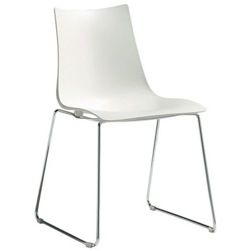 Chaises Zebra piètement traîneau peint ou chromé lot de 2 S-CAB - Image principale