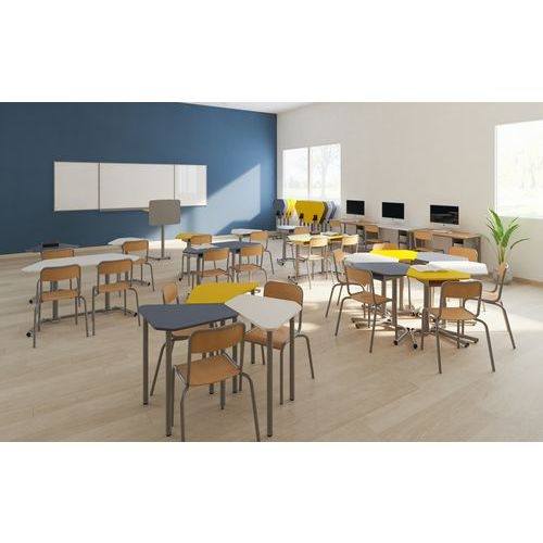 Table Géométra 1/2 rectangle 60° 60x60 cm - Manutan Expert - Image 2