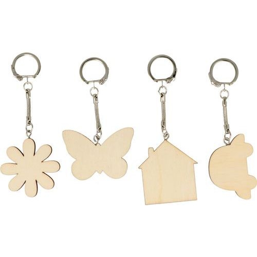 Lot de 8 porte-clés à décorer - Image principale