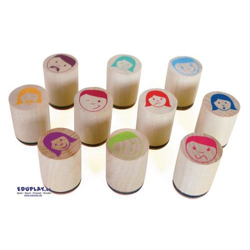 Tampons émotions x10 diam 2.5cm H3.5cm - Image 2