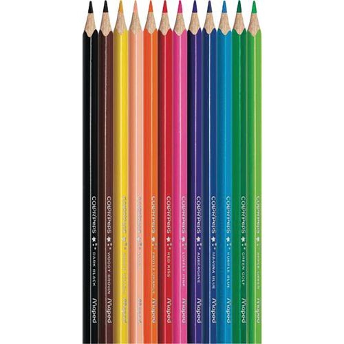 Etui 12 crayons de couleurs bois Maped 'Color'Peps Star' assorties - Image 2