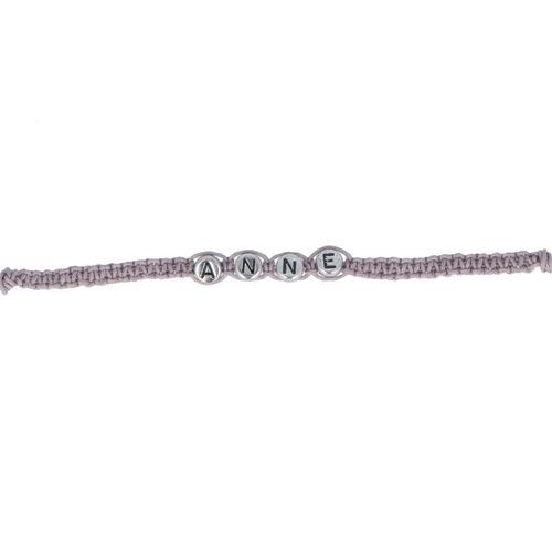 Bocal 1200 perles plastique lettres dia7mm trou1.2mm argent - Image 2