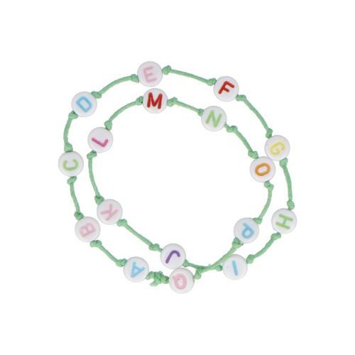 Bocal 1200 perles plastique lettres dia7mm trou1.2mm couleur - Image 2
