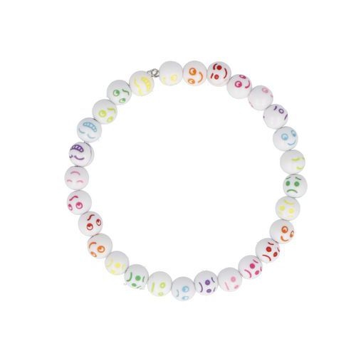 Bocal 750 perles emoticones rondes 7,5 mm trou 1.5mm - Image 2