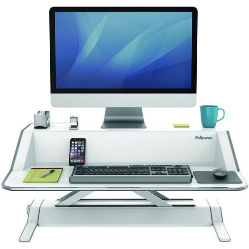 Plateforme de travail assis-debout Lotus - Blanc - Image 2