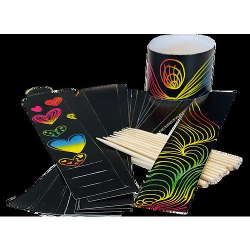 Lot de 12 bracelets à gratter + 12 bâtonnets - Image principale