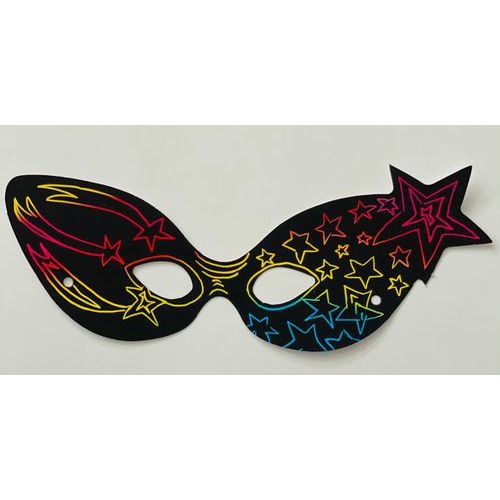Lot de 12 masques à gratter + élastique +12 bâtonnets - Image 2