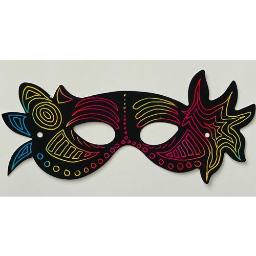 Lot de 12 masques à gratter + élastique +12 bâtonnets - Image 5