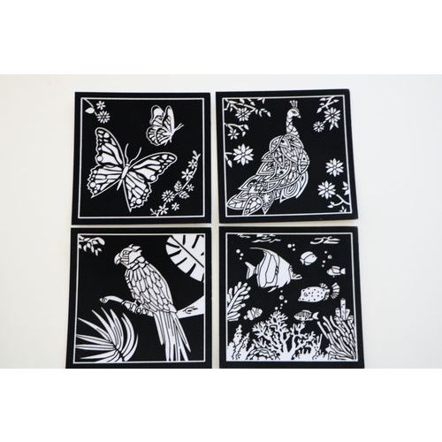Set de 4 cartes velours - Image principale
