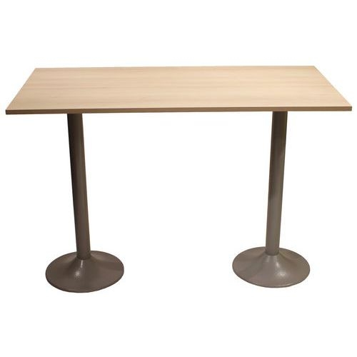 Table snack Scala 120 x 80 cm DL stratifié acacia - gris argent - Image principale