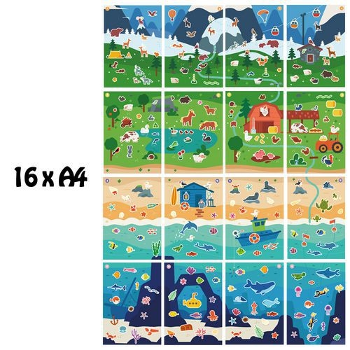 Atelier 12 enfants gommettes format géant animaux - Image 4