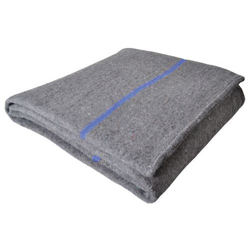 Lot de 25 couvertures déménageur multi-usages 150 x 200 cm Filet bleu - Image principale