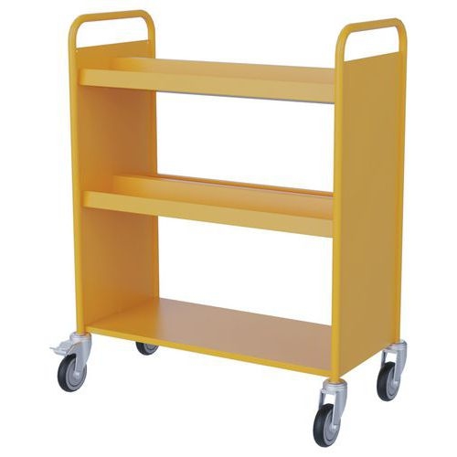 Chariot à livres 4 bacs CD DVD double face jaune 1018 - Image principale