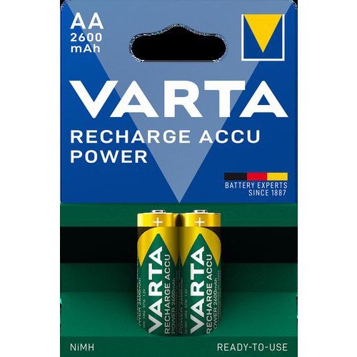 Blister 2 piles rechargeables Varta AA (LR06) - Image principale