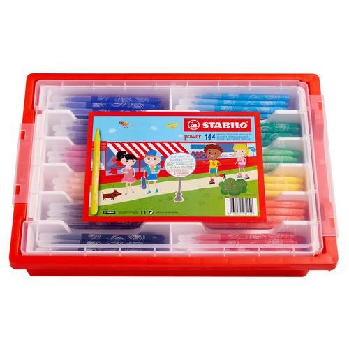 Schoolpack 144 feutres assortis Stabilo Power pointe 2.8 mm - Image principale