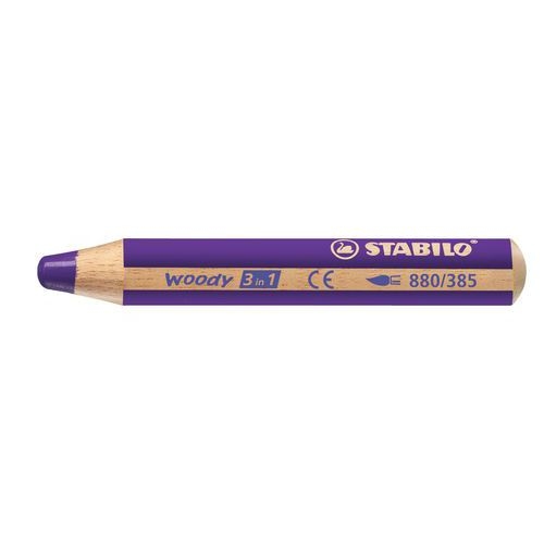 Schoolbox 38 crayons couleurs assorties gros module Woody + 3 taille-crayons gros module offert - Image 5
