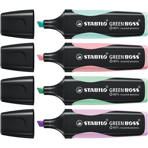 Pochette x 4 surligneurs STABILO GREEN BOSS Pastel - Image 3