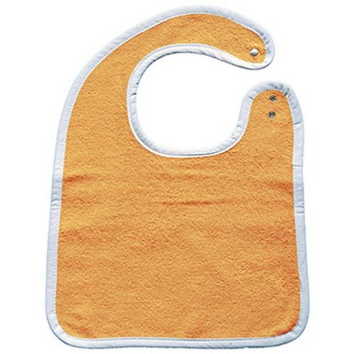Lot 10 bavoirs fermeture pression éponge 400 g/m² 35 x 50 cm Orange - Image principale