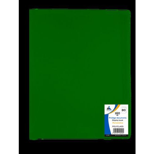 Reliure plastique 80 volets transparents A4 - Vert - Image principale