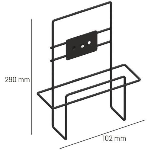 Support additionnel pour porte brochures A4 en acier noir - Manutan - Image 3