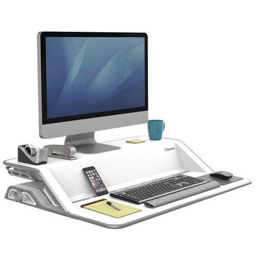Plateforme de travail assis-debout Lotus - Blanc - Image 7