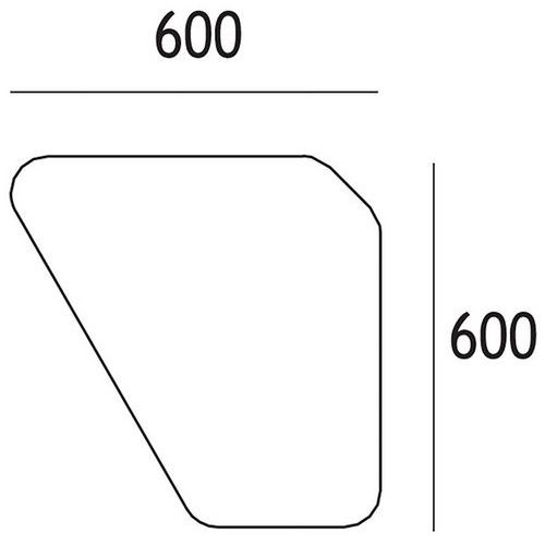 Table Géométra 1/2 rectangle 60° 60x60 cm - Manutan Expert - Image 3