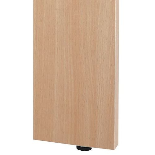 Table basse range-poufs Diabolo Ø 100 cm Taupe/Hêtre - Image 2