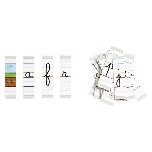 Lettres cursives lignées magnétiques grand format - Image principale