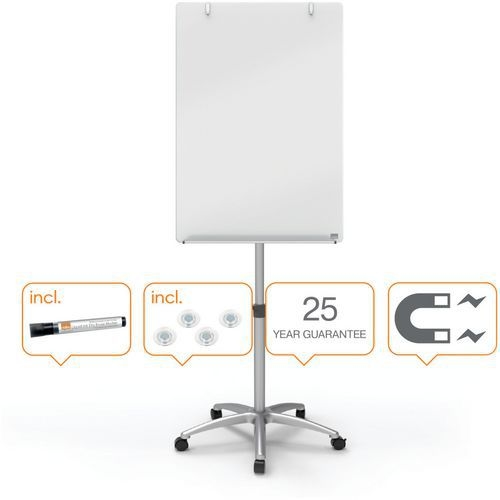 Chevalet mobile magnétique en verre Nobo Diamond - Image 3