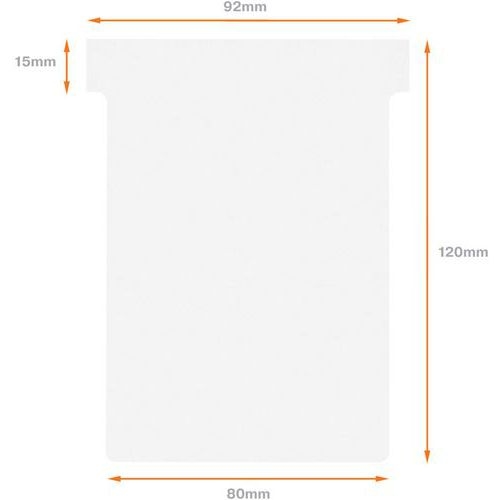 Lot de 100 Fiches T Nobo Indice 3 blanches - Image 2