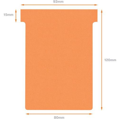 Lot de 100 Fiches T Nobo Indice 3 orange - Image 2
