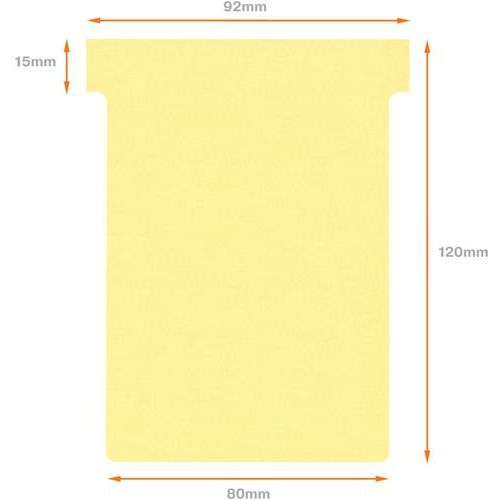 Lot de 100 Fiches T Nobo Indice 3 jaunes - Image 3