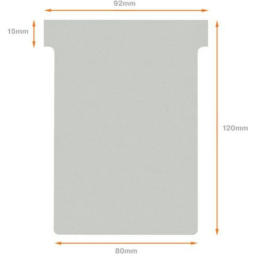 Lot de 100 Fiches T Nobo Indice 3 grises - Image 2