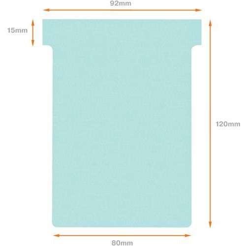 Lot de 100 Fiches T Nobo Indice 3 bleues - Image 2