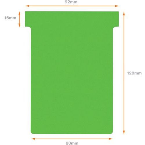 Lot de 100 Fiches T Nobo Indice 3 vertes - Image 2