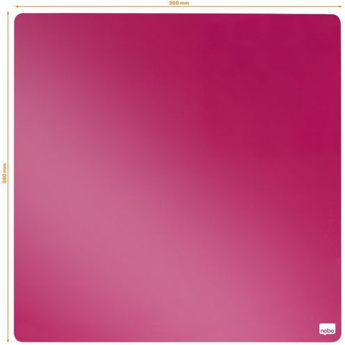 Tableau mémo carré magnétique - 360 x 360 mm - rose- Nobo - Image 2