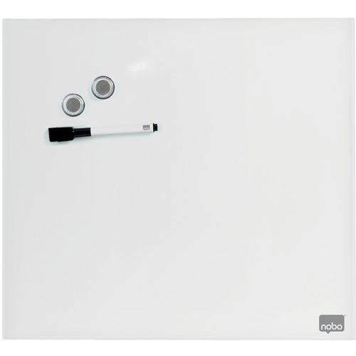 Tableau mémo magnétique en verre - 450 x450 mm -blanc - Nobo - Image 5