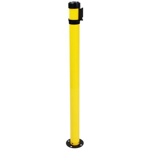 Poteau de balisage Jaune à fixer au sol Sangle de 2 m Noir/jaune - Image 2