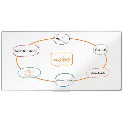 Tableau émaillé Premium Plus - 2400 x 1200 mm - Nobo - Image principale