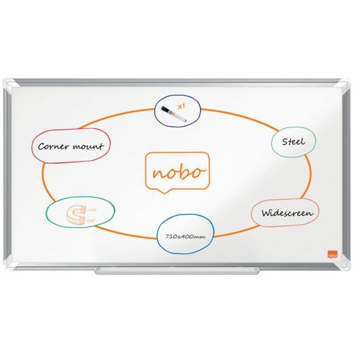 Tableau blanc acier laqué Nano Clean -32 " - Nobo - Image principale
