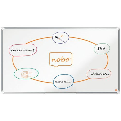 Tableau blanc - acier laqué Nano Clean - 55 " -  Nobo - Image principale