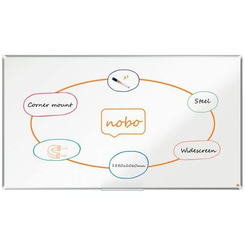 Tableau blanc - acier laqué Nano Clean -  85"  - Nobo - Image principale