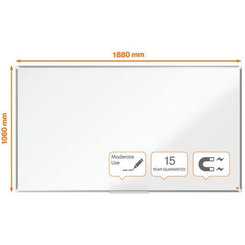Tableau blanc - acier laqué Nano Clean -  85"  - Nobo - Image 3