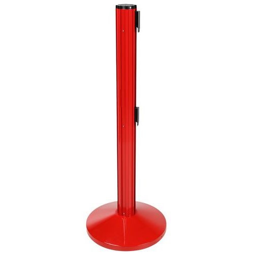 Poteau Rouge double sangle de 2 m Rouge/blanc - Image 3