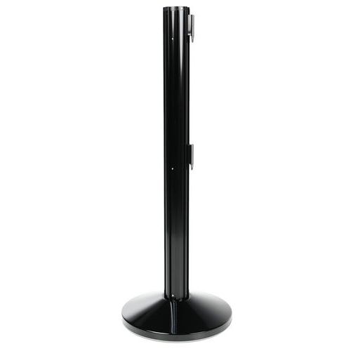 Poteau Noir double sangle de 2 m Noir/jaune - Image 4