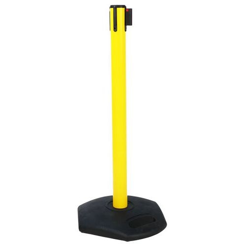 Kit socle et poteau PVC à sangle - jaune/noir - 90 cm - Image 4