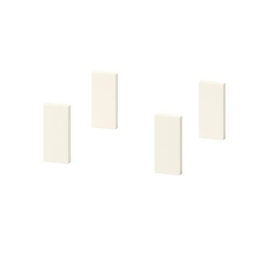 Jeu de 4 pieds pour meuble de rangement Allegra coloris blanc - Image principale