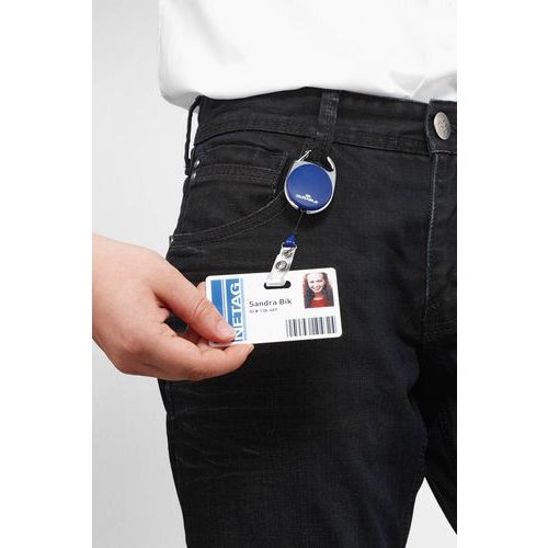 10 Enrouleurs Style pour badges Bleu - Image 2